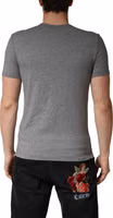 Gray DG Logo Crew Neck Men Underwear T-shirt 3