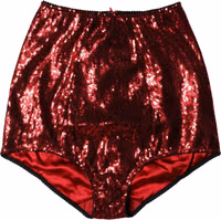 Red Sequin Embellished High Waist Girdle Underwear 1