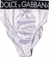 White Logo Brief High Waist Panty Underwear 1