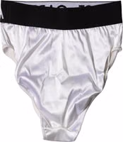 White Logo Brief High Waist Panty Underwear 2