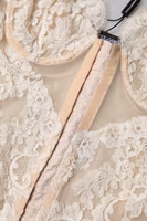 Beige Floral Lace Corset Lingerie Underwear 2