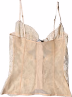Beige Floral Lace Corset Lingerie Underwear 3