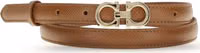 Beige Calf Leather Bos Taurus Thin Belt 1