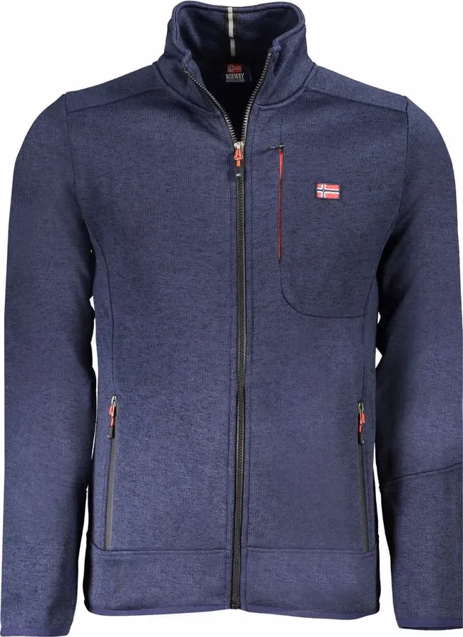 Blu Polyester Men Sweatshirt