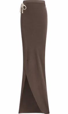 Brown Cotton Long Skirt