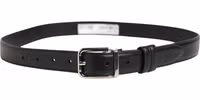 حزام جلدي كلاسيكي أسود للرجال بإبزيم معدني 2