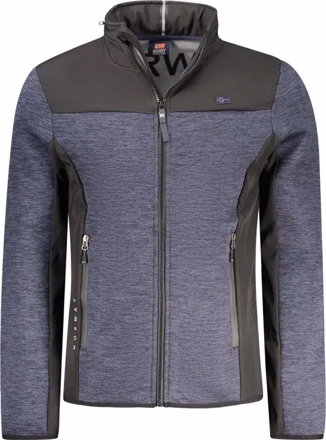 Blu Polyester Men Jacket