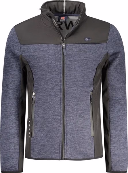 Blu Polyester Men Jacket