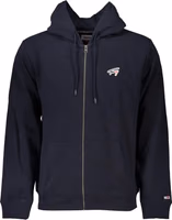 Blue Cotton Men's Hooded Sweatshirt 1