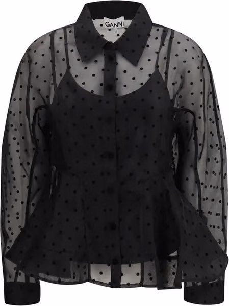 Black Recycled Polyester Pattern Shirt