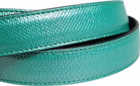 Men Green Classic Leather Metal Buckle Belt 4