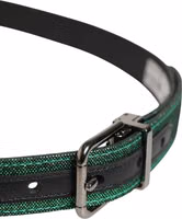 Men Green Lurex Polyester Metal Buckle Belt 3