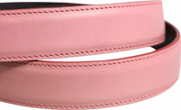 Men Pink Classic Leather Metal Buckle Belt 4