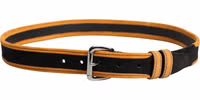 Men Black Orange Polyester Metal Buckle Belt 2