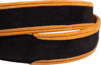 Men Black Orange Polyester Metal Buckle Belt 4