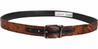 Men Brown Classic Polyester Metal Buckle Belt 2