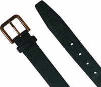 Men Green Velvet Leather Metal Buckle Belt 5