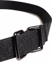 Men Black DG Logo Polyester Metal Buckle Belt 3