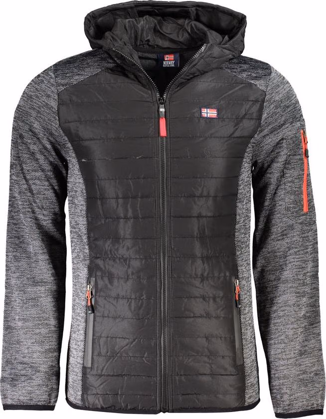 Grigio Polyester Men Jacket