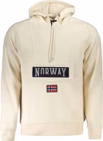 Beige Cotton Men's Sweatshirt Hoodie 1