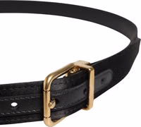 Men Black Classic Viscose Metal Buckle Belt 3