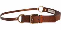 Men Brown Classic Leather Metal Buckle Belt 2