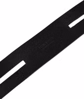 Black Double Strap Leather Silver Buckle Belt 5