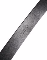 Black Calf Leather Silver Metal Buckle Belt 5