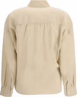 Beige Silk Dress Shirt 2