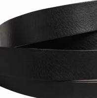 Black Double Strap Leather Silver Buckle Belt 4
