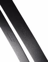Black Double Strap Leather Silver Buckle Belt 5