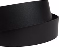 Black Calf Leather Ornate Metal Buckle Belt 4