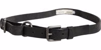 Men Black Calfskin Leather Metal Buckle Belt 1