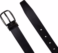 Men Black Classic Viscose Metal Buckle Belt 5
