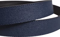 Men Blue Calfskin Leather Square Buckle Belt 4