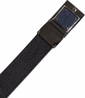 Men Blue Calfskin Leather Square Buckle Belt 5