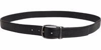 Men Black Classic Leather Metal Buckle Belt 2