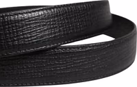 Men Black Classic Leather Metal Buckle Belt 4