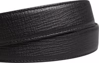 Men Black Classic Leather Metal Buckle Belt 4