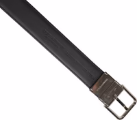Men Black Classic Leather Metal Buckle Belt 5