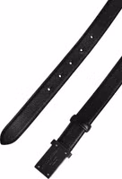 Men Black Calf Leather Logo Metal Buckle Belt 5
