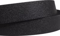 Men Black Calf Leather Metal Buckle Belt 4