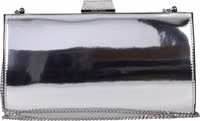Gray Leather Clutch Bag 1