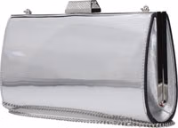 Gray Leather Clutch Bag 2