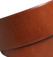 Men Brown Leather Wide Waist Metal Round Buckle Belt 4