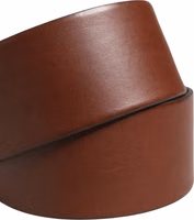 Brown Leather Wide Waist Metal Round Belt 4