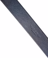 Men Blue Calf Leather Logo Metal Buckle Belt 4