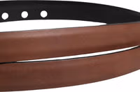 Men Brown Leather Classic Metal Buckle Belt 4