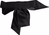 Black Silk Satin Sash Wide Waist Women Belt 1