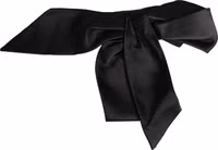 Black Silk Satin Sash Wide Waist Women Belt 3
